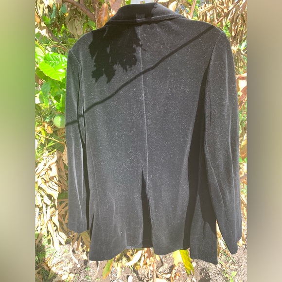 ✨⚡️💥Act lll Woman Velvet Two Button Black Blazer Jacket - Picture 12 of 16